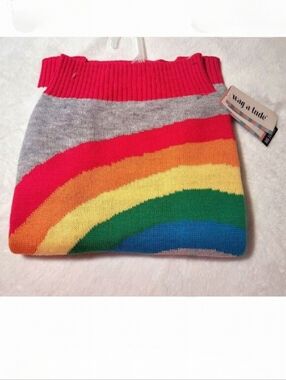 Wagatude Dog Sweater Rainbow and Cloud Design Knit Pride Size XXL 2XL New